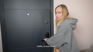 She ate my delivery... so I made her pay off her tight pink pussy