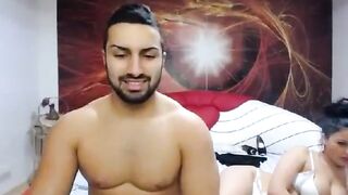 Hot Amateur Couple's Rough Sex Session on Webcam