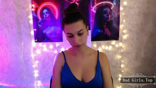 Very cute slim teen babe with hot natural big boobs