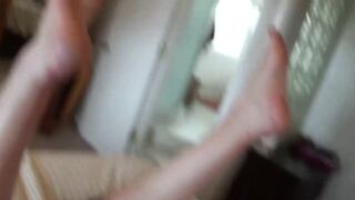 Brunette Teen Jane's Kinky Cock Sucking and Foot Fetish