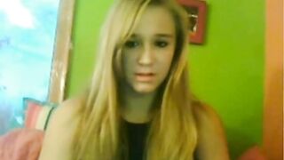 Blonde Webcam Girl Masturbates and Shows Her Pussy