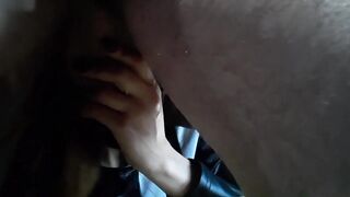 Clothed Asian MILF in Pantyhose Deepthroats and Gets Oral Creampie