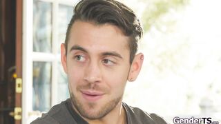 I anal bareback my small tits trans fellow student in class