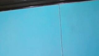 Squeezing Milk Out of Her Dark Nipples on Webcam