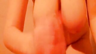 Big Natural Tits Covered in Cum