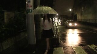 Adorable Japanese teen moans while taking in two hard boners