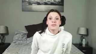 Sloppy Anal Pain and ATM for a Sexy Brunette Amateur with Small Tits