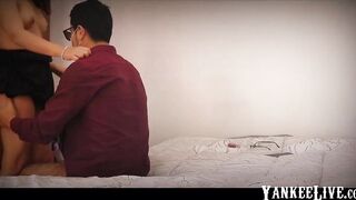 College teen gets a hardcore BDSM fuck from a friend.