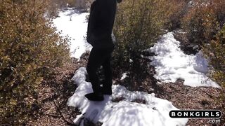 Big-Ass Blonde Takes a Cock Outdoors