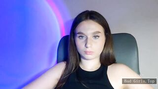 Very pretty skinny brunette amateur web teen