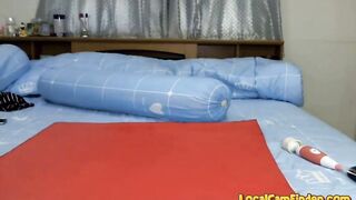 Filipina on Webcam: Deep Throat and Fingering