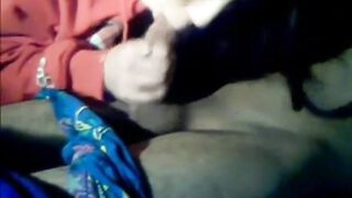 Romanian Cute Girl Plays Nice Saxophone on Webcam