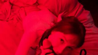 Leashed Babe Services a Huge Cock with Skill