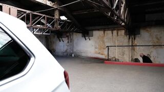 French MILF Rough Anal Threesome in Parking Lot