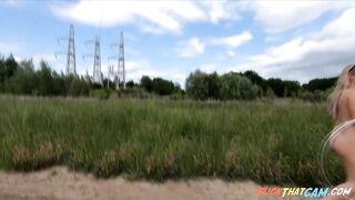 Russian Teen Webcam Girl Goes Public with Footjob and Big Ass