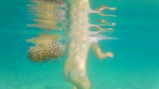 Naked Underwater Adventure with Friends
