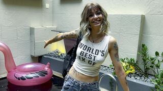 Smelling her panties then fucking her juicy pussy