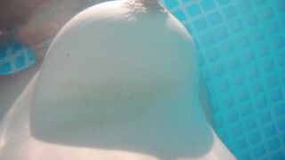 Skinny Dipping and Teasing in the Garden Pool - Amateur Teen