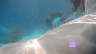 Skinny Dipping and Teasing in the Garden Pool - Amateur Teen