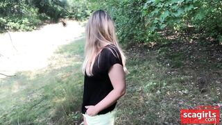 Risky Public Blowjob with a Blonde Amateur Babe