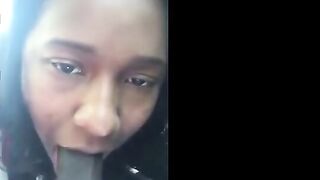 Black Woman Gives Outdoor Blowjob