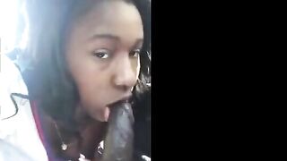 Black Woman Gives Outdoor Blowjob