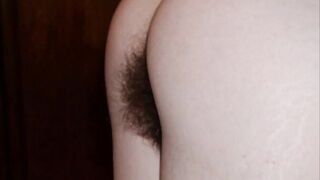Bushy Girl's Pussy - Close-Up View