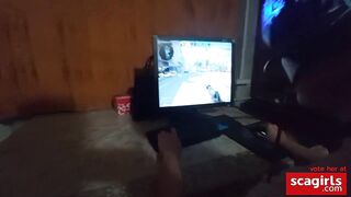 Reality Sex with a Big-Ass Blonde Gamer Babe