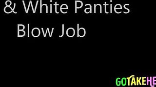 Amateur Blowjob in Bra and Panties