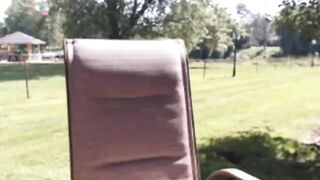 19YO Girl Loves Fucking Herself Outside with a Dildo