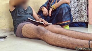 Stepmom caught stepson while studying and watching porn