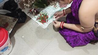 Indian housewife hard-core sex in kitchen room by her husband's friend