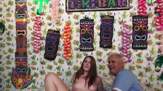 Flexible redhead's pussy wrecked in a threesome!