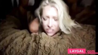 Blonde Amateur Bred by Interracial Doggy Style