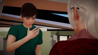 Japanese Stepmom Blowing Young Stepson Hard Cock