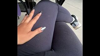 I can't hold back any longer and I'm going to masturbate here in the market