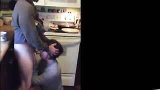 Brunette MILF Amateur Gets Kitchen Doggy-Style Orgasm