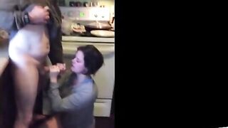 Brunette MILF Amateur Gets Kitchen Doggy-Style Orgasm