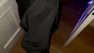 Redhead Teen with Big Ass and Tits Gets Cumshot in College Party Room