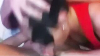 Masked MILF Gives Intense Blowjob