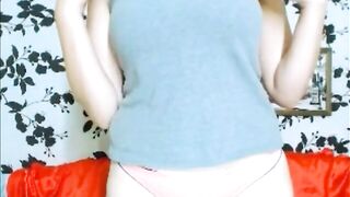 Shy Nerd with Huge Natural Tits on Webcam
