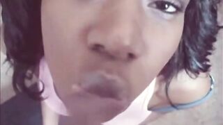 Ebony Amateur's Massive Facial