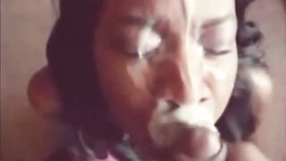 Ebony Amateur's Massive Facial