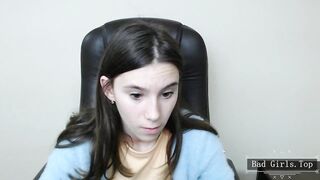 Skinny brunette small tits very pretty web teen