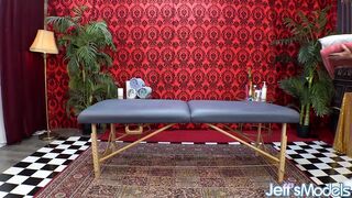 Chloe Klein Sucks Masseur's Cock While He Rubs Her Fat Pussy