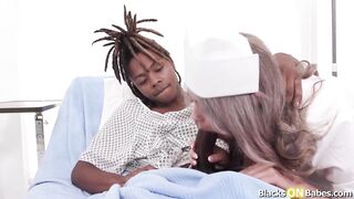 Blonde nurse ass fucked then deepthroats patients bbc