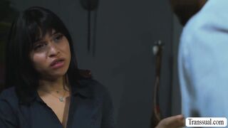 Comforting my TS boss by fucking her big ass