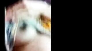 Filipina Maid Vicky Shows Off Her Big Nipples and Tits on Webcam