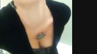 Solo Phone Compilation - Brunette MILF Fingers Herself on Webcam