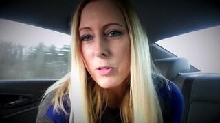 Big-Titted Blonde MILF Bares All in Public Joyride!